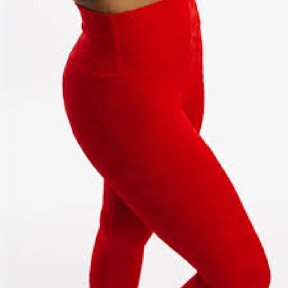 Size 4 Red Limited Edition ZYIA Snowflake 7/8 Leggings - Picture 1 of 3
